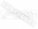 Autoadesivo MALOSSI Leone dx (14cm) bianco